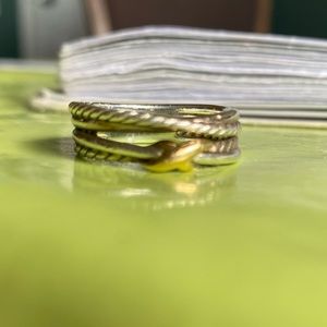 David yurman Authentic X Crossover Ring with 18K Gold